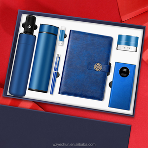 Set de Regalo Empresarial Personalizado 7 en 1: Batería Externa, Termo, Cuaderno Azul, Caja de Bienvenida para Conferencias Corporativas, Kit de Recuerdos Premium para Oficina - Product Image 1