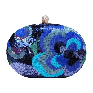 Bolso de mano brillante con lentejuelas florales para mujer, bolso de noche con cadenas de correa desmontables, bolso de mano para cóctel y boda - Product Image 6