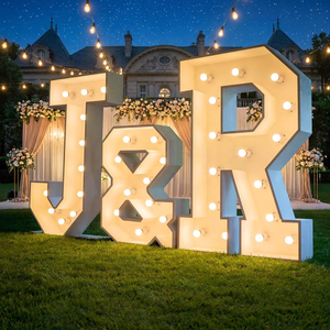 Lettres lumineuses personnalisées Oh Baby de 3 et 4 pieds, grandes lettres de l'alphabet (26 lettres) avec éclairage LED RVB pour mariages, anniversaires, demandes en mariage et décoration d'événements - Product Image 6