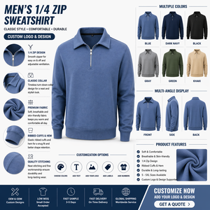 <span class=keywords><strong>Felpa</strong></span> da Uomo <span class=keywords><strong>con</strong></span> Mezza Zip e Colletto a <span class=keywords><strong>Polo</strong></span>, Stile Minimalista Casual - Product Image 2