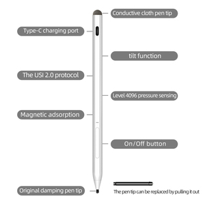 ปากกาสไตลัส USI 2.0 สำหรับ Chromebook รองรับการสัมผัส 4096 ระดับแรงกด สำหรับ <span class=keywords><strong>Lenovo</strong></span> ASUS HP Acer Samsung Chromebook แท็บเล็ต บรรจุกล่อง - Product Image 6
