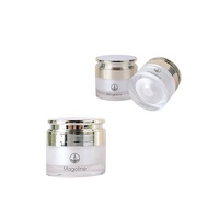 Bouteille de parfum sans air haut de gamme personnalisée écologique perle blanc or distributeur de savon en mousse acrylique extrémité ouverte facile pour la lotion pour la peau