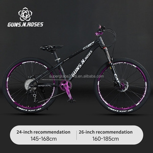 Bicicleta de Montaña con Ruedas de 24/26 Pulgadas, Horquilla de Aleación de Aluminio con Suspensión, Capacidad de Carga de 75 kg, 8 Velocidades, Frenos de Disco Dobles para Descenso - Product Image 3