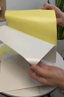 Papier autocollant brillant A4 21CM * 29CM feuilles de papier autocollant autocollant blanc et blanc inscriptible A4