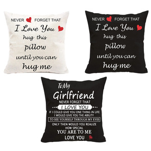 Almohadas con palabras personalizadas, sofá cuadrado, hogar, dulces amantes, funda <span class=keywords><strong>de</strong></span> cojines, funda para regalo, como Día <span class=keywords><strong>de</strong></span> la madre más lejano - Product Image 1