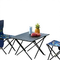 Klappbarer rechteckiger Tisch aus Kohlenstoffstahl für den Außenbereich, tragbar für Camping, Picknick, Zusammenkünfte, Outdoor-Kochen, Grillen, Gartenmöbel