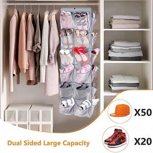 ตู้เก็บของแบบแขวนสำหรับหมวกและรองเท้า พร้อมตาข่ายจัดเก็บ - Product Image 5