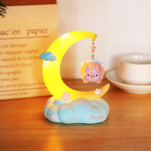 Lune conte de fées veilleuse créative jolie fille coeur cadeau couleur chaude <span class=keywords><strong>chambre</strong></span> d'enfants chevet veilleuse - Product Image 4