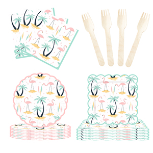 Platos de Papel Ovalados Desechables con Diseño de Flamenco DAMAI, Decoración para Fiestas, Suministros para Fiestas de Cumpleaños, Juego de Vajilla - Product Image 5