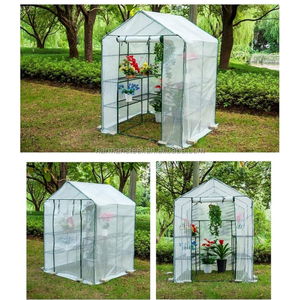 Tienda de campaña de invernadero para el hogar, sala de crecimiento de plantas verdes de tomate para jardín, balcón, marco de acero resistente con cremalleras dobles - Product Image 4
