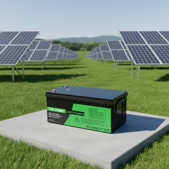 12V 200Ah LiFePO4 Energy Storage Pack Bluetooth BMS 5000 Cycles Lithium Battery for Yacht EV Boat