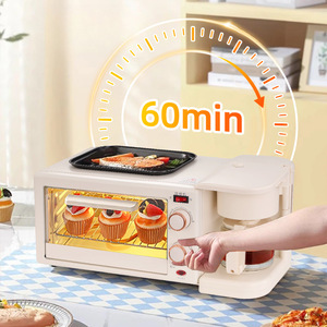 Máquina de Desayuno Multifuncional 3 en 1 de Acero Inoxidable, Tostadora, <span class=keywords><strong>Horno</strong></span> <span class=keywords><strong>y</strong></span> <span class=keywords><strong>Cafetera</strong></span> para Uso Doméstico - Product Image 6
