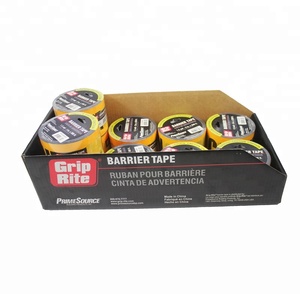 Khả năng hiển thị cao 3 "* 1000 'sáng màu vàng tội phạm cảnh rào cản băng không vượt qua cảnh báo băng màu đen và màu vàng có thể in - Product Image 4