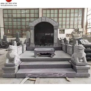 Monuments funéraires en pierre de granit naturelle de style chinois, grandes pierres tombales, pierres tombales bon marché, mausolée de crémation - Product Image 3
