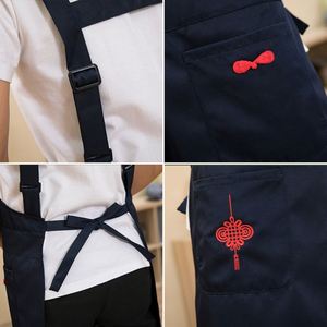 Delantal Impermeable para Cocina, Diseño de Pastelero, para Personal de Salón, con Toallas Laterales de Algodón Suave - Product Image 4