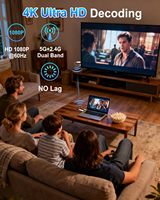 Émetteur et récepteur sans fil 328FT/100M 4K 1080P 60Hz Plug & Play Adaptateur d'extension double bande 5G pour PC/ordinateur portable TV