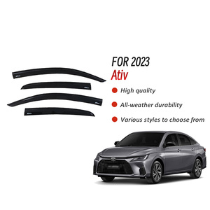 อุปกรณ์ตกแต่งภายนอกรถยนต์แบบกำหนดเองจากโรงงาน แผ่นบังลมกันฝน แผ่นบังแดดสำหรับรถยนต์ สำหรับ <span class=keywords><strong>Toyota</strong></span> <span class=keywords><strong>Yaris</strong></span> <span class=keywords><strong>Ativ</strong></span> <span class=keywords><strong>2023</strong></span> - Product Image 2