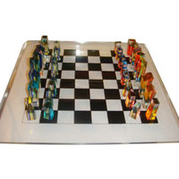 Étui de présentation en acrylique transparent de haute qualité pour jeu d'échecs et de dames, design personnalisé