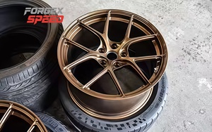ForgeX Custom TS5 Geschmiedete Felgen 5-Speichen-Räder 18-21'' Passend für BMW M3 M4 M2 Mustang WRX Civic Type R Porsche <span class=keywords><strong>GT3</strong></span> 5x114.3 5x120 - Product Image 2