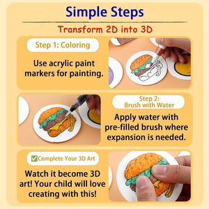 Hot bán tùy chỉnh nghệ thuật sáng tạo thủ công DIY ma thuật Fluffy bọt giấy tờ bọt xốp vẽ tranh thiết lập - Product Image 2