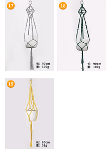 Colgador de Cuerda de Algodón Tejido a Mano para Decoración Interior y Exterior, Dropshipping, Diferentes Tamaños, Bolsa de Red para Colgar Macetas - Product Image 2