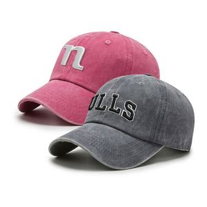 OEM Custom Acid Wash Vintage Distressed Unstructured Cotton 6 Panel <b>Baseball</b> <b>Cap</b> Dad Hats - Product Image 2