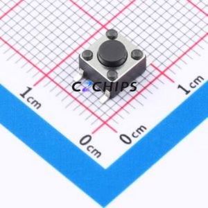 BTS0D0031BBG00 Tactile Switch SMD-4P,6x6mm Switch Round Button 1.8N Vertical Mount 6mm - Product Image 1
