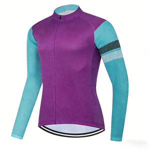 Direct Sale Breathable Quick Drying Custom Sublimation Printed Cycling Jersey Top Long Sleeve Team Events Road Race Bike Jerseys - Product Image 3