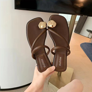 Sandalias Casuales de Verano para Mujer, Estilo Coreano, Ligeras, Antideslizantes, con Punta Moderna, para la Playa - Product Image 2