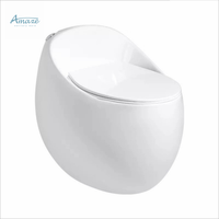 WC monobloc de haute qualité en céramique, forme œuf, pour salle de bain