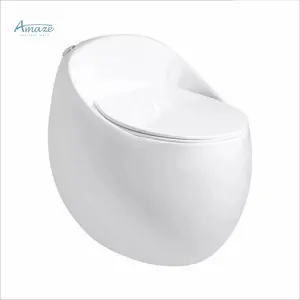 Erstaunen Sie Keramik Luxus neue Ei Design ein Stück Siphon teure Toilette