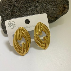 MW moda paslanmaz çelik takı küpe olmayan kararmaz önlemek için 18k altın kaplama paslanmaz çelik geometrik küpe kadınlar - Product Image 5