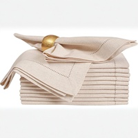 Serviettes de cocktail personnalisées brodées, en lin et coton, à découpe carrée, pour mariage, fête ou dîner