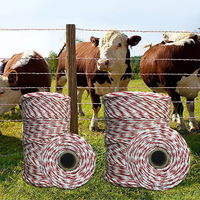 Elektrisch afrasteringsdraad, geleidend touw, berenbestendig, voor wilde zwijnen, bamboe, paarden, vee, schapen, elektrisch afrasteringsdraad voor gevangen dieren