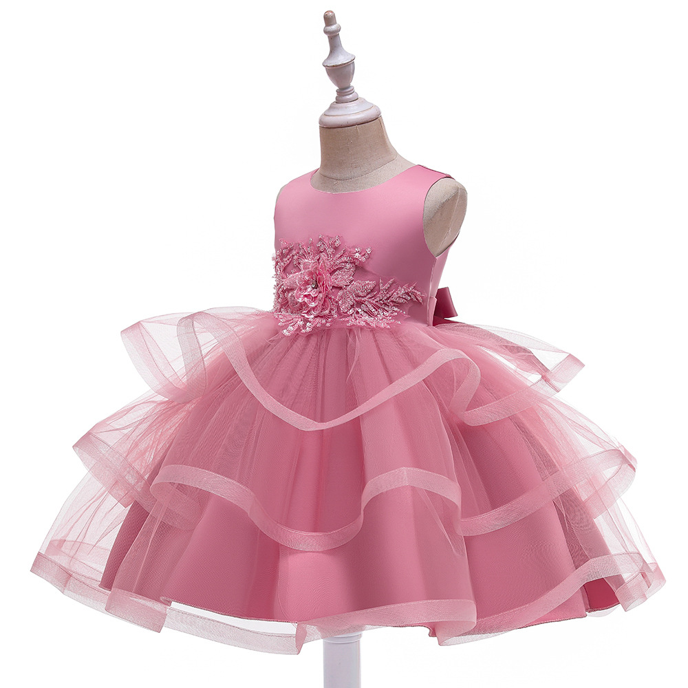 strapless open back dress Cotton Candy Pastel Rainbow Girls Party Dress