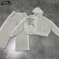 Pantalon de jogging droit à capuche pour homme, en coton 100% tricoté, imprimé numériquement sur mesure, 500 g/m², respirant, style streetwear printemps, ODM