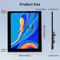 Monitor Táctil HDMI de 10.4 Pulgadas con Pantalla Táctil Capacitiva con Unión Óptica para Reducir el Reflejo y Mejorar la Claridad de la Visualización