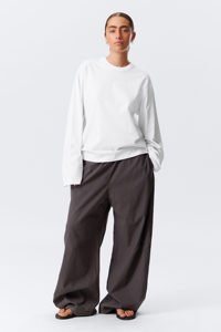 Oem Custom di alta qualità da <span class=keywords><strong>donna</strong></span> <span class=keywords><strong>bianca</strong></span> a maniche lunghe Top all'ingrosso Casual da <span class=keywords><strong>donna</strong></span> 100% in cotone a <span class=keywords><strong>manica</strong></span> <span class=keywords><strong>lunga</strong></span> t-shirt da <span class=keywords><strong>donna</strong></span> - Product Image 4