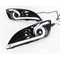 Gobison LED gündüz çalışan ışık sis lambası Ford Fiesta için sarı dönme sinyali ışık 2013 2014 2015 2016 sis lambası
