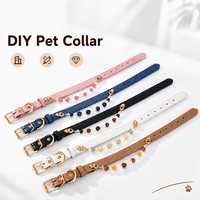Collier pour chien personnalisé en cuir véritable grain litchi souple, accessoires de décoration en cristal DIY, collection 2026