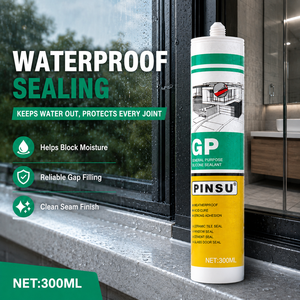 Sigillante Siliconico Multiuso ad Alta Adesione <span class=keywords><strong>per</strong></span> Porte e Finestre in Vetro, Impermeabile, Bianco Trasparente 300ML - Product Image 5