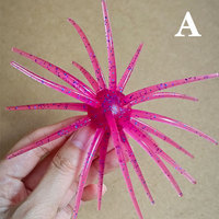 WildTrek En gros Leurre souple flottant en TPE de 25 mm, type boule d'épine de mer, appât à pointes, swimbait pour la pêche au bar et au mandarin