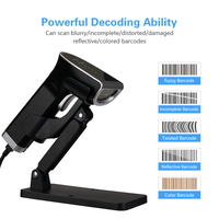 Escáner de Código de Barras de Mano con Precio de Fábrica, Escáner de Código de Barras Láser 1D Continuo USB, Compatible con Windows, Mac, Android, Linux