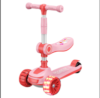 Venta al por Mayor de Patinete Eléctrico Plegable de 3 Ruedas para Niños, 3 en 1, con Asiento, Diseño Moderno y Elegante para Niños, Diversión al Aire Libre