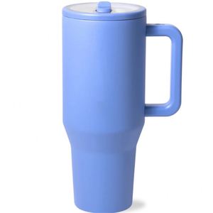 New-style Traveler Reusable <b>40oz</b> Insulated Stainless Steel <b>Tumbler</b> <b>with</b> <b>Handle</b> and Lid Leak-Proof BPA Free - Product Image 3
