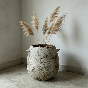 Pot de jardin rustique d'extérieur, grand vase à large ouverture, pot en céramique artisanal pour bonsaï, plantes en pot et décoration de patio - Product Image 5