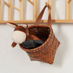 Cesta de almacenamiento tejida a mano de estilo retro Diseño de ratán para ropa y pan Solución de ropa sucia - Product Image 6