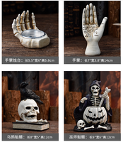 Pas de mal 3 crânes simulés pas voir entendre parler statue crânes en résine Figurine crânes humains tête os modèles pour la décoration de fête