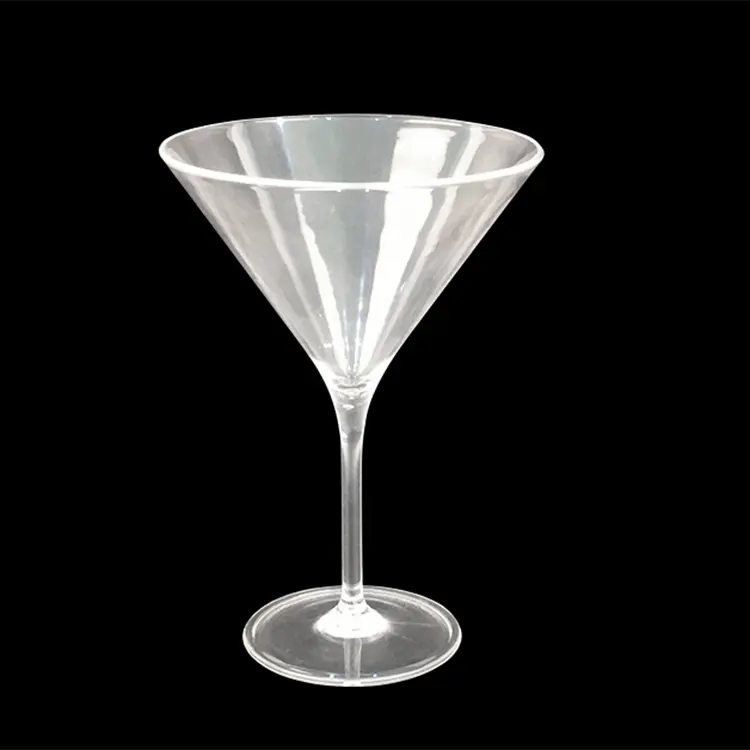 새로운 스타일 6 온스 투명 플라스틱 pc 와인 유리 샴페인 와인 안경 컵 잔 잔 마티니 칵테일 컵