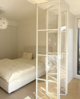 Porte en verre pliable moderne de qualité supérieure en aluminium, isolation thermique, étanche, verre trempé personnalisé pour chambre à coucher et salle de bain